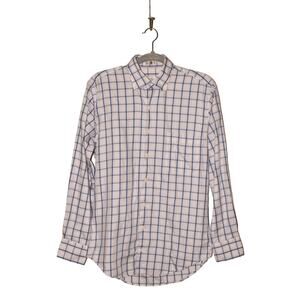 PETER MILLAR $149 Crown Soft Cotton Silk Plaid Button-Up Shirt Men's Small
